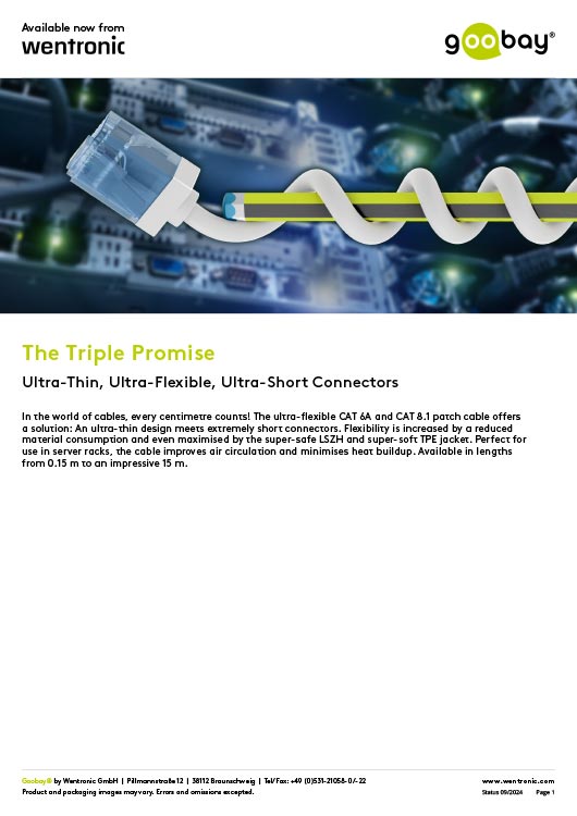 Ultra-flexible CAT patch cable slim